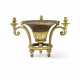 A FRENCH ORMOLU AND PATINATED-BRONZE THREE-LIGHT CENTERPIECE CANDELABRUM - фото 1