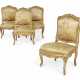 A SET OF FOUR LOUIS XV GILTWOOD SIDE-CHAIRS - фото 1
