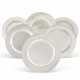 A SET OF SIX QUEEN ANNE SILVER DINNER PLATES - Foto 1