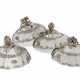 A SET OF FOUR FRENCH SILVER DISH COVERS - фото 1