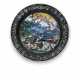 A CIRCULAR LIMOGES ENAMEL CHARGER DEPICTING THE PUNISHMENT OF NIOBE BY DIANA AND APOLLO - фото 1