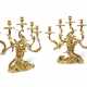 A PAIR OF LOUIS XV ORMOLU FIVE-BRANCH CANDELABRA - photo 1