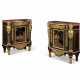 A PAIR OF LATE LOUIS XV ORMOLU-MOUNTED, BRASS-INLAID, JAPANESE LACQUER AND EBONY MEUBLES A HAUTEUR D`APPUI - фото 1
