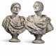 A PAIR OF MARBLE BUSTS, PROBABLY REPRESENTING PHILOSOPHERS - фото 1