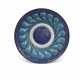 A POLYCHROME ENAMEL FOOTED PLATE - Foto 1