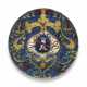 A GUBBIO MAIOLICA RUBY AND GOLD LUSTRED ARMORIAL DISH - фото 1