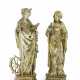 TWO SPANISH JEWELLED SILVER-GILT FIGURES OF MARY MAGDALENE AND SAINT CATHERINE - фото 1
