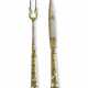 A DUTCH BASSE-TAILLE ENAMELLED GOLD WEDDING FORK AND KNIFE - фото 1