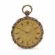 A GOLD AND ENAMEL POCKET WATCH - photo 1