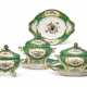 THREE SEVRES PORCELAIN GREEN-GROUND TUREENS, COVERS AND THREE STANDS - Foto 1