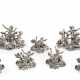 A SET OF SEVEN FRENCH SILVER FIGURAL STANDS - фото 1