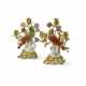 A PAIR OF LOUIS XV ORMOLU-MOUNTED MEISSEN PORCELAIN THREE-LIGHT CANDELABRA - фото 1