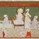 A PAINTING OF A RULER ENTHRONED ON A TERRACE - photo 1