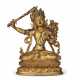 A GILT-BRONZE FIGURE OF MANJUSHRI - photo 1