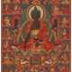 A PAINTING OF BUDDHA SHAKYAMUNI WITH THE SIXTEEN ARHATS - photo 1