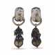 A PAIR OF GILT SILVER PENDENT EARRINGS - фото 1