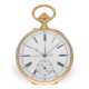 Taschenuhr: Bedeutendes Le Roy Chronometer mit Chronograph und zentralem Zähler, No.57137-3601, ca.1890 - photo 1