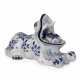 A DUTCH DELFT BLUE AND WHITE BEAST-FORM INKWELL - Foto 1