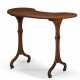 A GEORGE III BURR YEW, EAST INDIAN SATINWOOD, KINGWOOD, AND MARQUETRY KIDNEY-FORM WRITING TABLE - photo 1