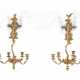 A PAIR OF LATE VICTORIAN GILTCOMPOSITION FIVE-BRANCH HANGING WALL-LIGHTS - photo 1