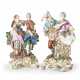 A PAIR OF CHELSEA PORCELAIN FIGURE GROUPS EMBLEMATIC OF THE SEASONS - photo 1