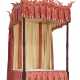 AN EARLY GEORGE III MAHOGANY FOUR POSTER BED AND SILK COVERED TESTER - photo 1