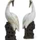 A LARGE PAIR OF CHINESE EXPORT PORCELAIN CRANES - Foto 1