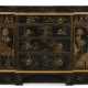 A GEORGE III CHINESE LACQUER, BLACK-AND-GILT JAPANNED, AND PARCEL-GILT COMMODE - фото 1