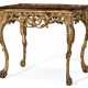 A CHINESE EXPORT GILT AND POLYCHROME LACQUER TRAY ON A NORTH EUROPEAN GILTWOOD STAND - фото 1