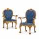 A PAIR OF GEORGE II SCOTTISH GILTWOOD ARMCHAIRS - фото 1