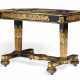 A VICTORIAN POLYCHROME, PARCEL-GILT AND MOTHER-OF-PEARL INLAID PAPIER M&#194;CH&#201; AND EBONIZED TABLE - Foto 1