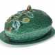 A CHINESE EXPORT PORCELAIN GREEN MELON TUREEN, COVER AND STAND - photo 1