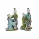TWO CHINESE EXPORT PORCELAIN FAMILLE ROSE LOVER GROUPS - фото 1