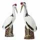 A PAIR OF CHINESE EXPORT PORCELAIN CRANES - фото 1