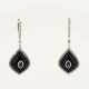 Onyx-Sapphire-Diamond-Earrings - Foto 1