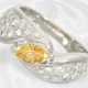Ring: Neuwertiger und raffiniert gefertigter Brillant/Diamant-Goldschmiedering, oranger Fancy-Diamant von ca. 0,46ct - Foto 1