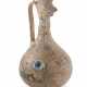 A KASHAN COCKEREL HEAD POTTERY EWER - photo 1