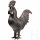 Lebensgroße Bronze eines stehenden Hahnes, Südostasien, 16. Jhdt. - фото 1