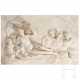 Liegende Venus mit Tritonen, Hochrelief aus Marmor, Frankreich(?), 19. Jhdt. - Foto 1