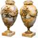 Zwei Marmorvasen mit feuervergoldeter Bronzemontierung (Ormolu) - photo 1