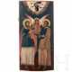 Monumentale Ikone mit den heiligen Märtyrern Florus und Laurus sowie Erzengel Michael, Russland, 18. Jhdt. - photo 1