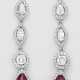 Paar elegante Juwelen-Ohrgehänge mit Mosambik-Rubinen - photo 1