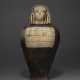 AN EGYPTIAN PAINTED TERRACOTTA CANOPIC JAR FOR MENTU-NAKHTE - photo 1