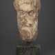 A ROMAN MARBLE PORTRAIT HEAD OF THE PHILOSOPHER EPIKOUROS - фото 1