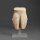 A LARGE FRAGMENTARY CYCLADIC MARBLE FEMALE FIGURE - фото 1