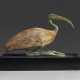 AN EGYPTIAN BRONZE AND WOOD IBIS - photo 1