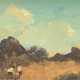 Landschaftsmaler des 20. Jh., 2x "Erntelandschaften", Öl/H., unsign., je 7x9 cm, im breiten dekorativen Holzrahmen - Foto 1
