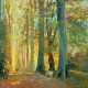 Hess, Adrian van (1924-2000) "Herbstlicher Spaziergang im Schloßpark Eutin", Öl/ Hf., sign. u.r., betitelt und dat. ´58, 81x60,5 cm, Rahmen - photo 1