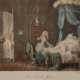 Erotischer Stich 19. Jh."La Soubrette Officieuse", betitelt mittig unten, gestochen von Chaponnier, 36,5x46,5 cm, hinter Glas und Rahmen - photo 1