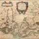 Karte "Marchionatus Brandenburgici Partes duae, Nova Marchia et Uckerana", altkolorierter Kupferstich, Landkarte v. O. Gothus b. Blaeu, Johann, Amsterdam, um 1660, mit Titelkartusche, in den Ecken nicht aufgefüllte Wappenschilde, 5… - Foto 1